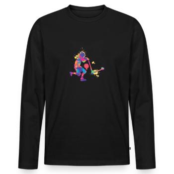 Trottinette Freestyle Pro Scoot 2 Street Skatepark - T-shirt manches longues Premium bio Homme - noir - Devant - Nico (187cm)
