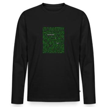 Computer Scientist Nerd Gift Programming Geek - Men's Premium Organic Long Sleeve Shirt - black - Front - Nico (187cm)