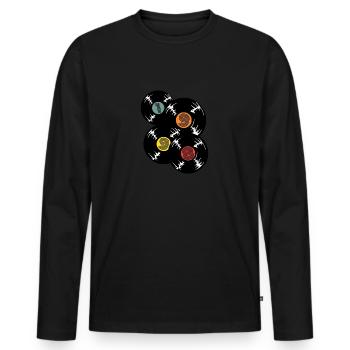 1998 Année de naissance Millésime - T-shirt manches longues Premium bio Homme - noir - Devant - Nico (187cm)