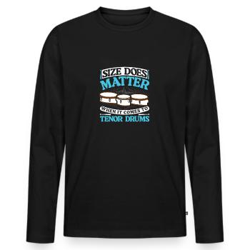 Tenor Schlagzeug Trommel | Musikband Schlagzeuger - Männer Premium Bio Langarmshirt - Schwarz - Vorne - Nico (187cm)