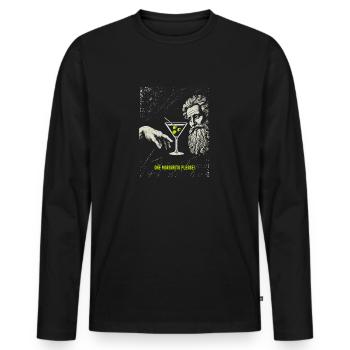 One Martini Please – Design divin humoristique - T-shirt manches longues Premium bio Homme - noir - Devant - Nico (187cm)