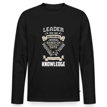 Arbeit Beruf Abteilungsleiter Angestellter - Männer Premium Bio Langarmshirt - Schwarz - Vorne - Nico (187cm)