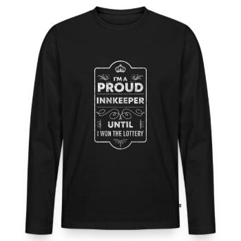 Restaurant Bier Saufen - Men's Premium Organic Long Sleeve Shirt - black - Front - Nico (187cm)