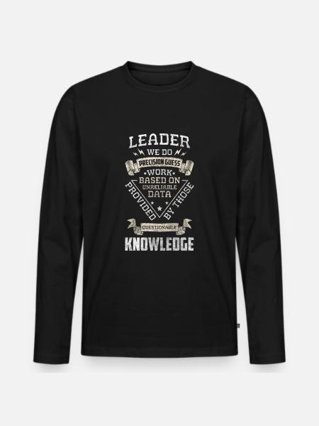 Employee Manager Office Humor - Men's Premium Organic Long Sleeve Shirt - black