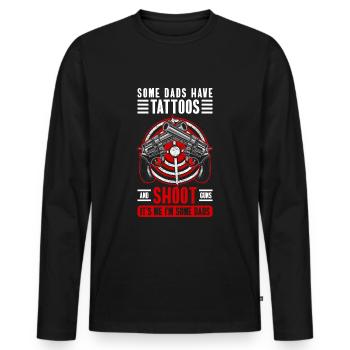 Club de tir Zone de tir Tir de chasse - T-shirt manches longues Premium bio Homme - noir - Devant - Nico (187cm)
