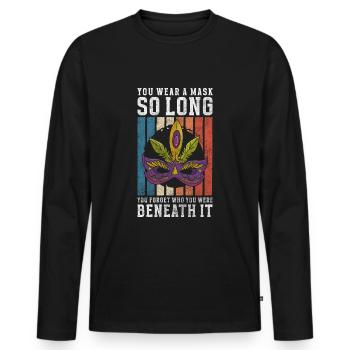 Party Parade Kostümfest Schutz - Männer Premium Bio Langarmshirt - Schwarz - Vorne - Nico (187cm)