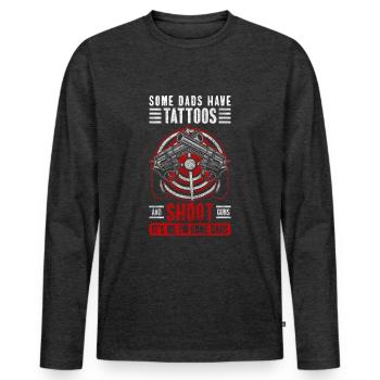Waffe Sportschütze Munition Verein - Männer Premium Bio Langarmshirt - Anthrazit meliert - Vorne - Nico (187cm)