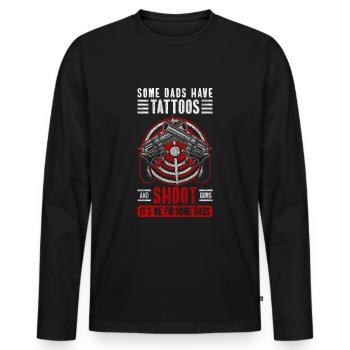 Waffe Sportschütze Munition Verein - Männer Premium Bio Langarmshirt - Schwarz - Vorne - Nico (187cm)