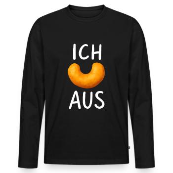 Lustiger Spruch Humor Ich Flip Aus Geschenkidee - Männer Premium Bio Langarmshirt - Schwarz - Vorne - Nico (187cm)