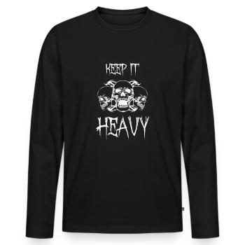 heavy metal death metal metal music - Men's Premium Organic Long Sleeve Shirt - black - Front - Nico (187cm)