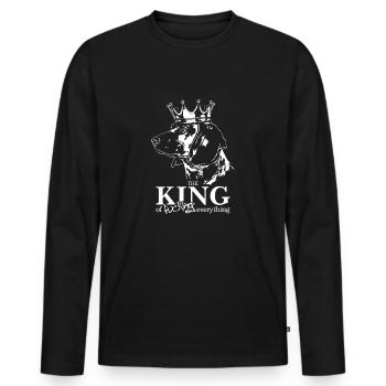 CHIEN DE SUEUR DE MONTAGNE BAVAROIS Roi Wilsigns - T-shirt manches longues Premium bio Homme - noir - Devant - Nico (187cm)