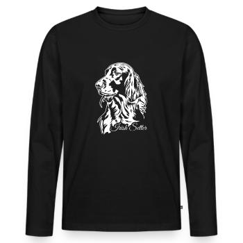 Setter irlandais Chien de chasse Chiens de chasse Chiens Wilsigns - T-shirt manches longues Premium bio Homme - noir - Devant - Nico (187cm)