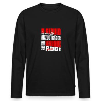 Lustiges Metallbauer Geschenk - Männer Premium Bio Langarmshirt - Schwarz - Vorne - Nico (187cm)