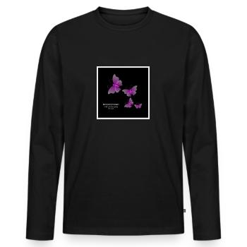 Keep going, no matter what your are going through - Männer Premium Bio Langarmshirt - Schwarz - Vorne - Nico (187cm)