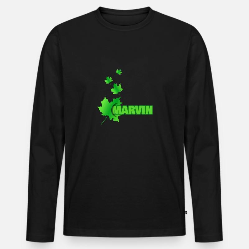 Marvin - Maglia a manica lunga ecologica premium da uomo - nero