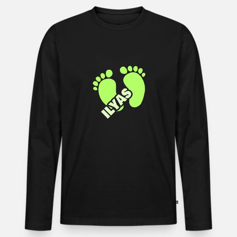 Bébé Ilyas - T-shirt manches longues Premium bio Homme - noir