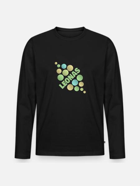First name Leonas - Men's Premium Organic Long Sleeve Shirt - black