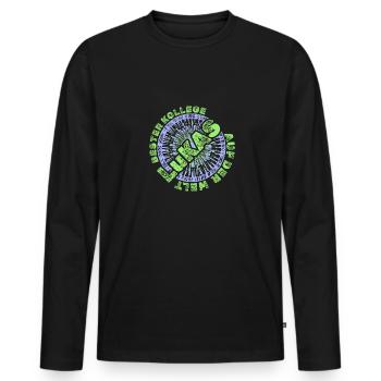 Chef Lukas - Männer Premium Bio Langarmshirt - Schwarz - Vorne - Nico (187cm)