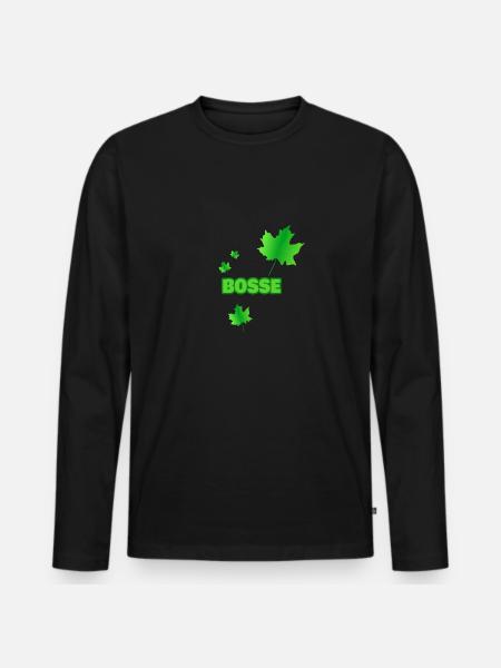 Fortwirt Bosse - Men's Premium Organic Long Sleeve Shirt - black