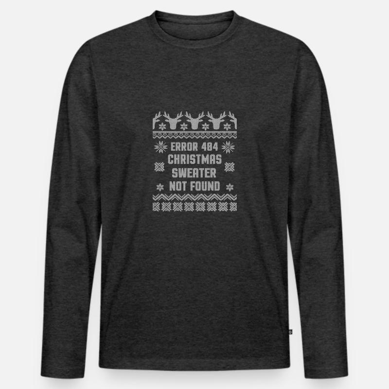 Error 404 pull de Noël introuvable noel T-shirt manches longues Premium bio Homme
