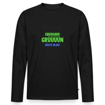 Eberhard Grün Skifahren Apres Ski Geschenk - Männer Premium Bio Langarmshirt - Schwarz - Vorne - Nico (187cm)