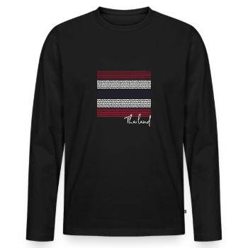 Thailand - Men's Premium Organic Long Sleeve Shirt - black - Front - Nico (187cm)
