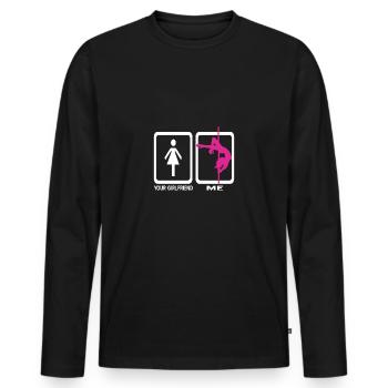 Pole Dance - Männer Premium Bio Langarmshirt - Schwarz - Vorne - Nico (187cm)