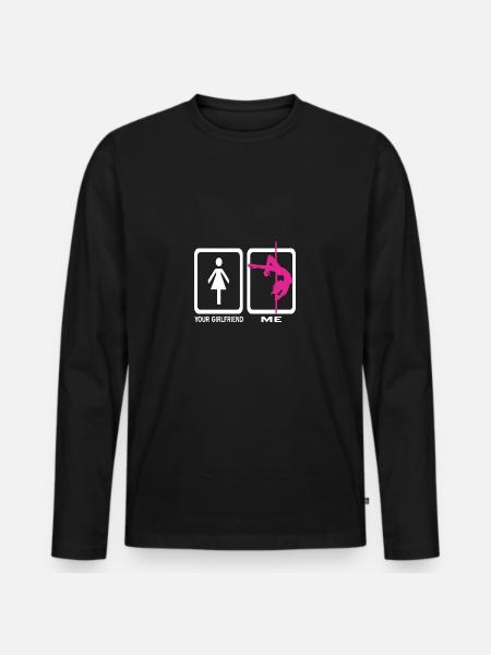 Pole Dance - Men's Premium Organic Long Sleeve Shirt - black