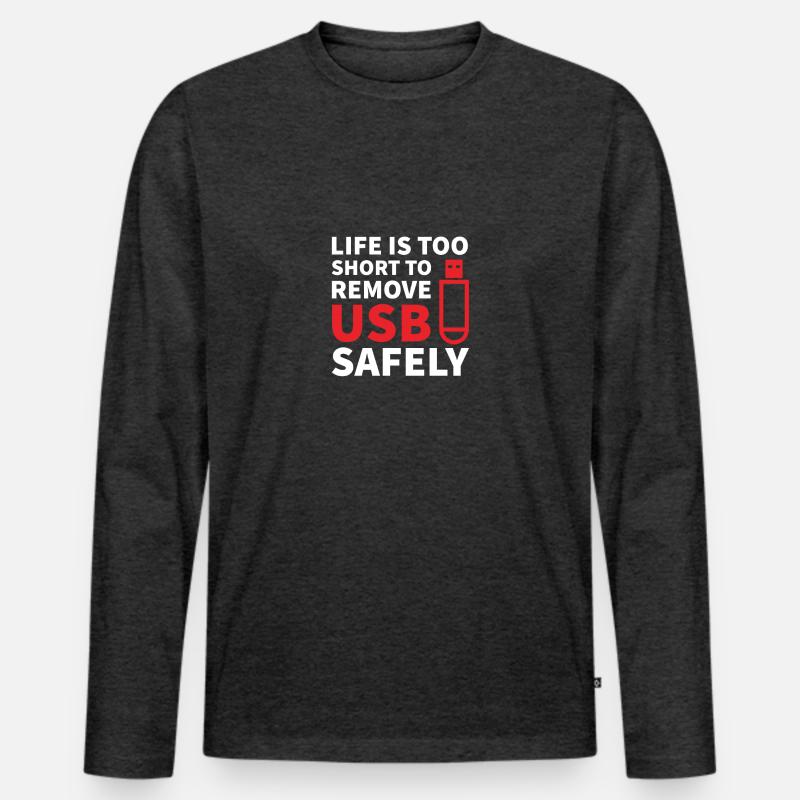 Computer Scientist Humor IT Admin Software Developer Men's Premium Organic Long Sleeve Shirt