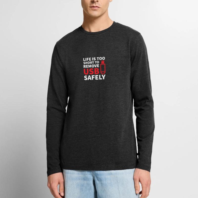 Computer Scientist Humor IT Admin Software Developer Men's Premium Organic Long Sleeve Shirt