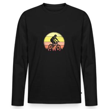 VTT pour VTT VTT VTT vtt - T-shirt manches longues Premium bio Homme - noir - Devant - Nico (187cm)
