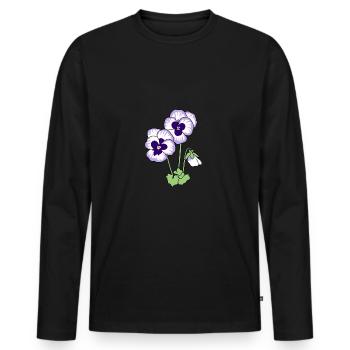 Belle-mère - T-shirt manches longues Premium bio Homme - noir - Devant - Nico (187cm)