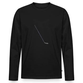 Hockey stick - Men's Premium Organic Long Sleeve Shirt - black - Front - Nico (187cm)
