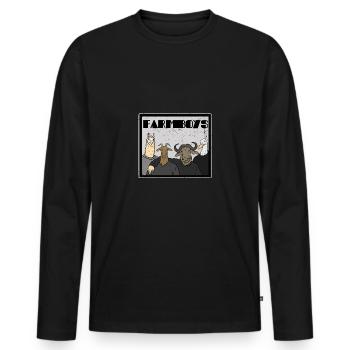 Tiergruppen Tierliebes Bauernhof Vieh Geschenk - Männer Premium Bio Langarmshirt - Schwarz - Vorne - Nico (187cm)