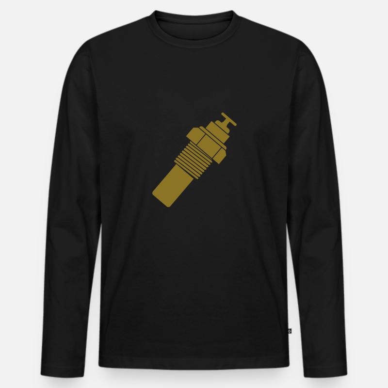 Flüssigkeit temperatursensor - Männer Premium Bio Langarmshirt - Schwarz