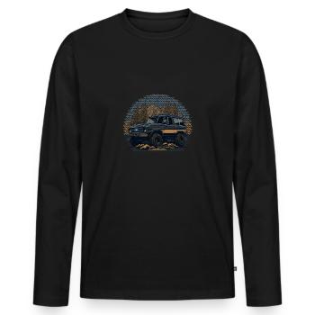 offroad suv off-road vehicle 4x4 5000 - DIGITAL - Men's Premium Organic Long Sleeve Shirt - black - Front - Nico (187cm)