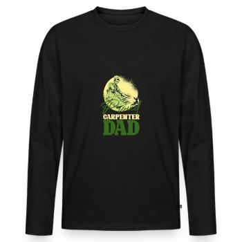 Lustige Schreiner Handwerker Werkzeug Spaß Liebhab - Männer Premium Bio Langarmshirt - Schwarz - Vorne - Nico (187cm)