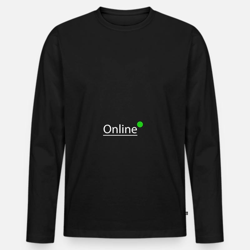 Internet - Männer Premium Bio Langarmshirt - Schwarz