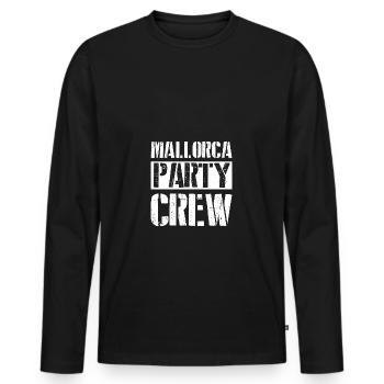 Mallorca Party Crew - T-shirt manches longues Premium bio Homme - noir - Devant - Nico (187cm)
