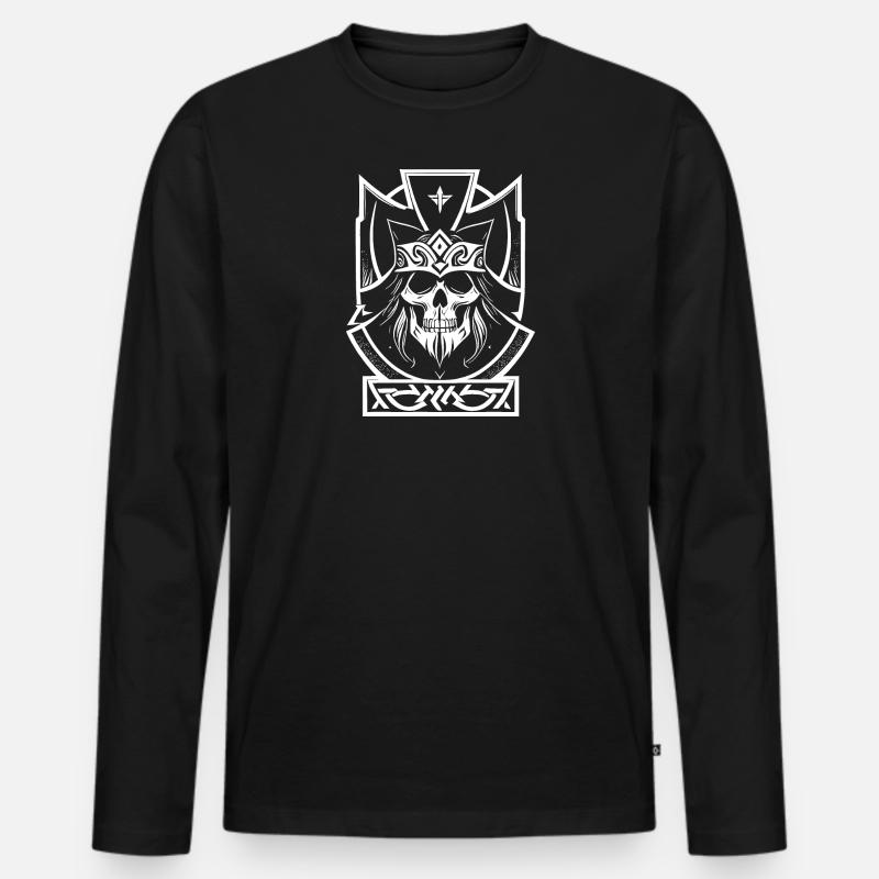 Rocker - Männer Premium Bio Langarmshirt - Schwarz
