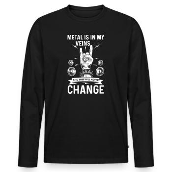 Heavy Metal Music Genre Metal Fan Music Rock Punk - Men's Premium Organic Long Sleeve Shirt - black - Front - Nico (187cm)