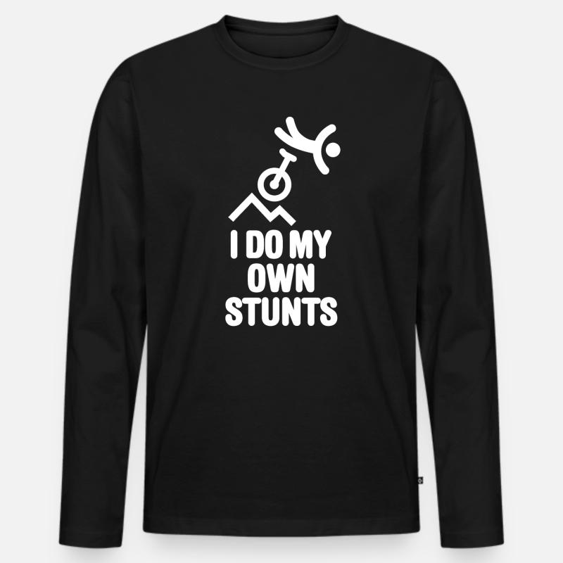 Offroad-Einrad Berg-Einrad MUni Mountain unicycle - Männer Premium Bio Langarmshirt - Schwarz