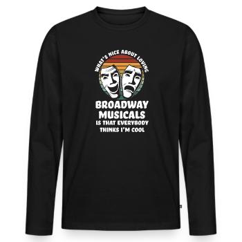 Theater Broadway-Musical Geschenk - Männer Premium Bio Langarmshirt - Schwarz - Vorne - Nico (187cm)