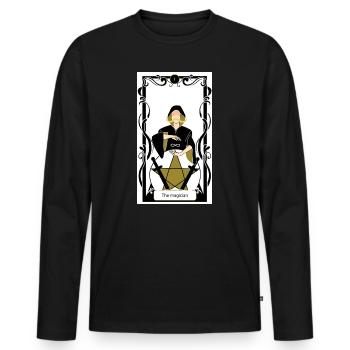 Le magicien  - T-shirt manches longues Premium bio Homme - noir - Devant - Nico (187cm)