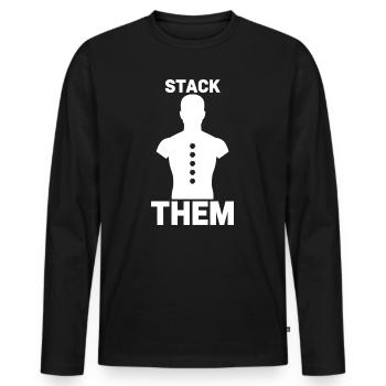 Shooting range at the shooting range, shooting exercises at the - Men's Premium Organic Long Sleeve Shirt - black - Front - Nico (187cm)