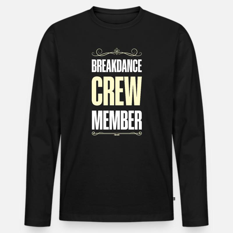 Breakdance Crew - Männer Premium Bio Langarmshirt - Schwarz