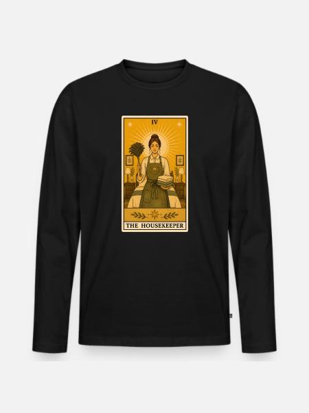 Housekeeper | Household Tarot - Men's Premium Organic Long Sleeve Shirt - black