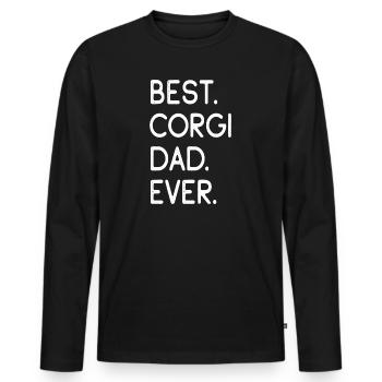 Pembroke Welsh Corgi - Men's Premium Organic Long Sleeve Shirt - black - Front - Nico (187cm)