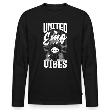 Emoticon Emo United dans Emo Vibes Emocore Esthétique - T-shirt manches longues Premium bio Homme - noir - Devant - Nico (187cm)