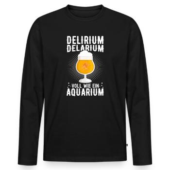 Drôle de pain grillé Boire comme un aquarium - T-shirt manches longues Premium bio Homme - noir - Devant - Nico (187cm)